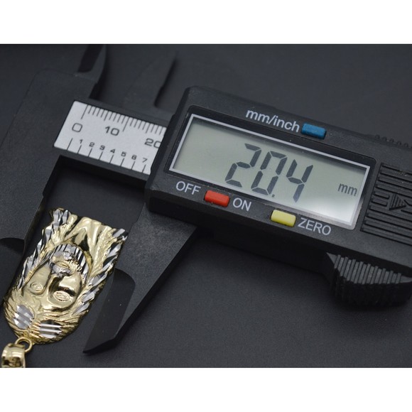 Real 10k Yellow Solid Gold Jesus Head Pendant 3.7 gr 38.8 x 20.4 mm - Picture 6 of 7